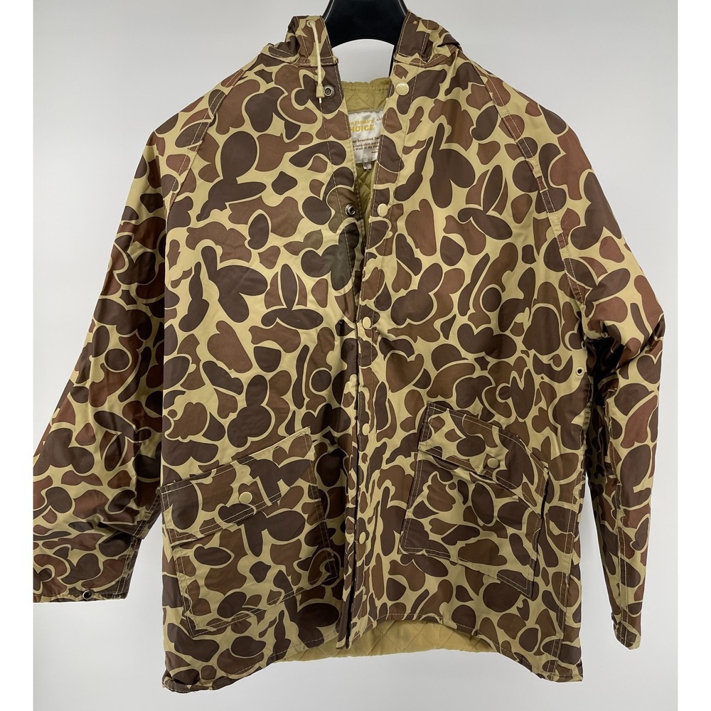 VTG Sportsmans Choice Camo All Weather Insulated Jacket Larg Hunting Quilt Lined